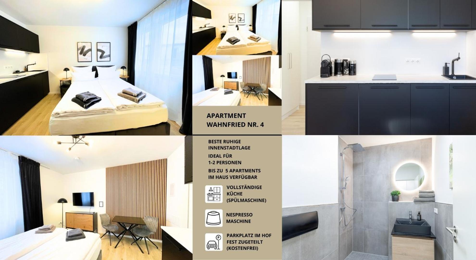 Apartment Wahnfried No4 - Zentral Wohnen Mit Kueche Und Duschbad, Parkplatz, 300M Zur Fussgaengerzone بايروث المظهر الخارجي الصورة